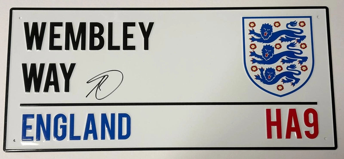 Ashley Cole Signed England Wembley Way Football Street Sign - 107 Caps + COA