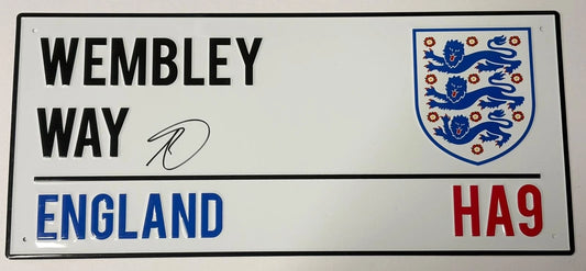 Ashley Cole Signed England Wembley Way Football Street Sign - 107 Caps + COA