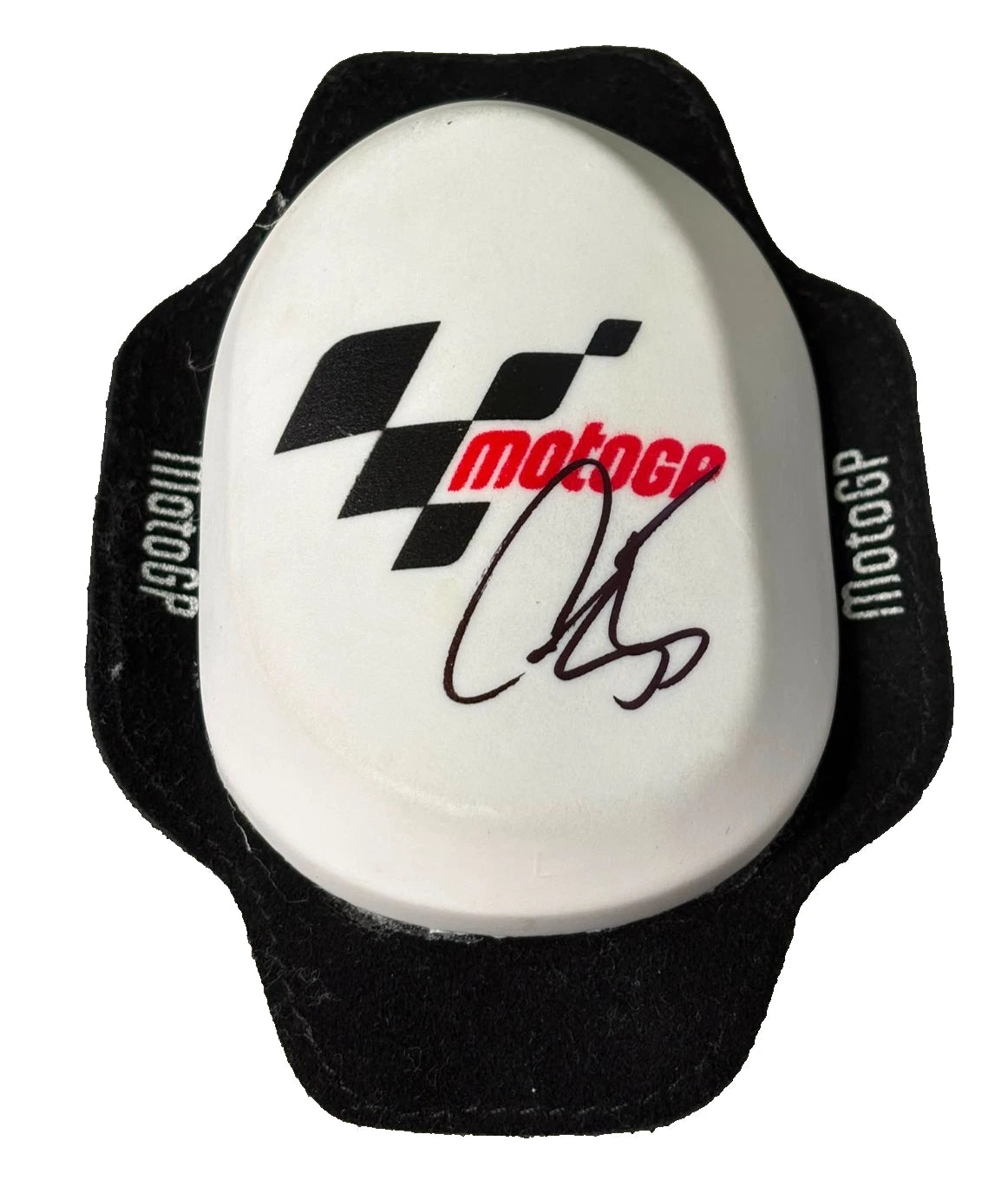 Cal Crutchlow #35 Castrol Honda LCR MotoGP Rider Signed White Knee Slider + Cert