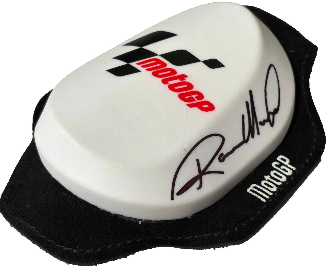 Randy Mamola 500cc MotoGP Road Racing Legend Signed Knee Slider + Dealer Cert
