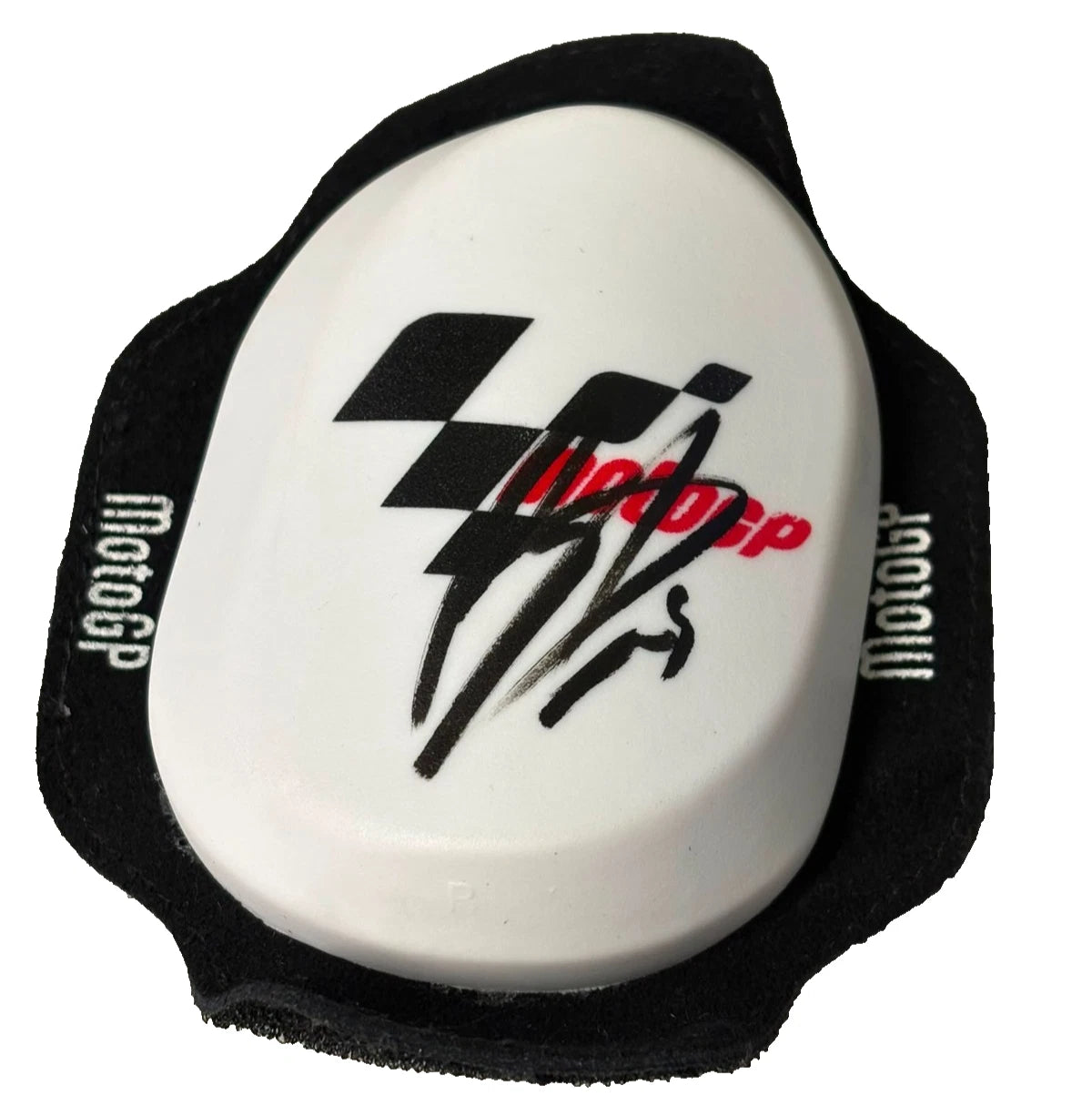 Francesco Bagnaia #63 2x MotoGP World Champion Signed White Knee Slider + Cert