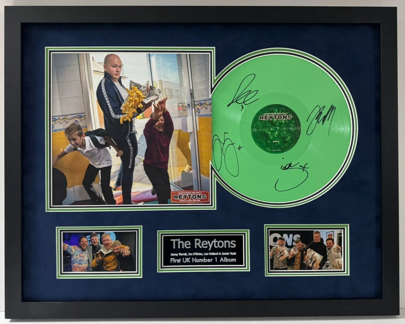 The Reytons Signed & Framed Album What's Rock and Roll? Mushy Peas Ltd Ed + COA