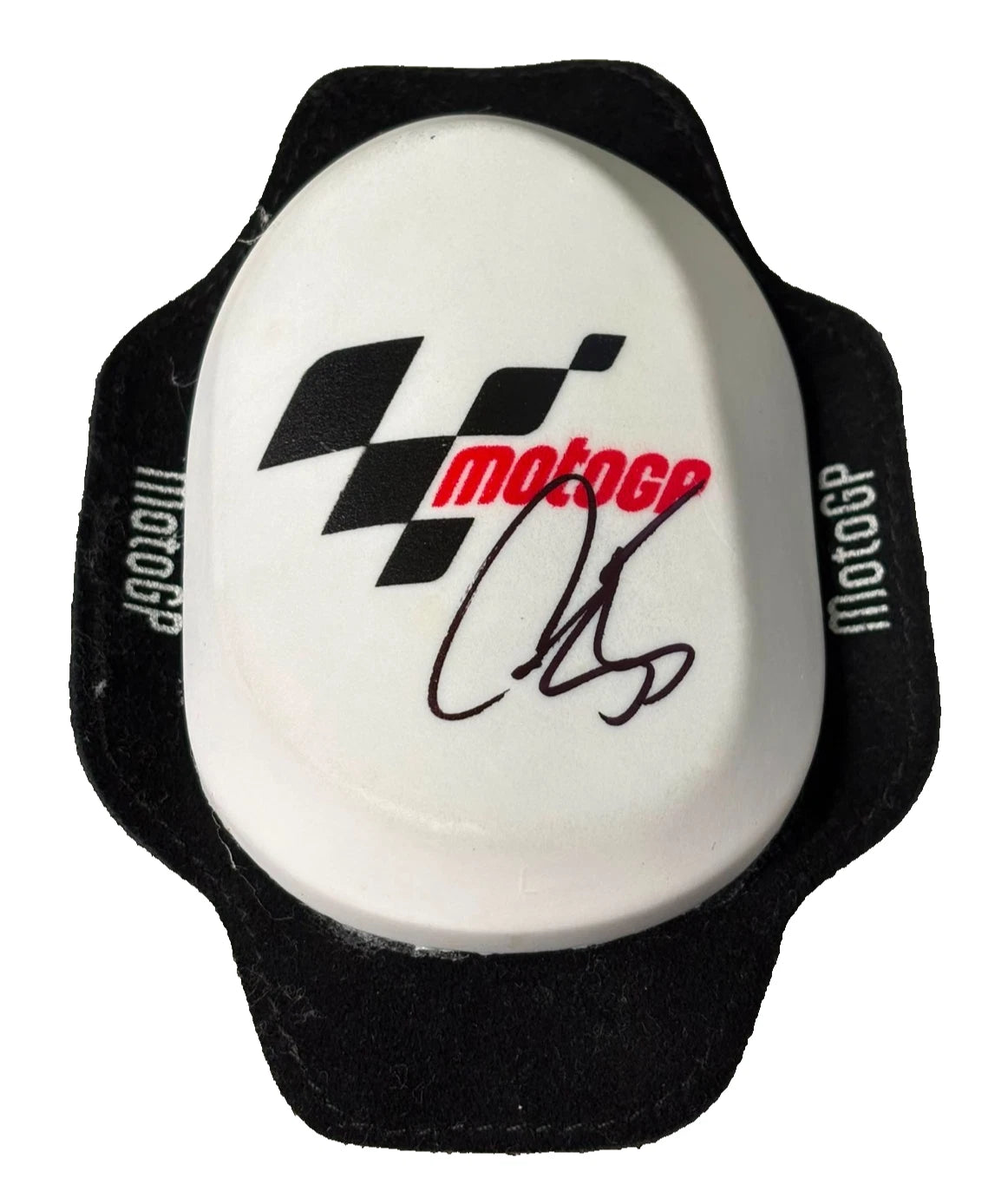 Cal Crutchlow #35 Castrol Honda LCR MotoGP Rider Signed White Knee Slider + Cert