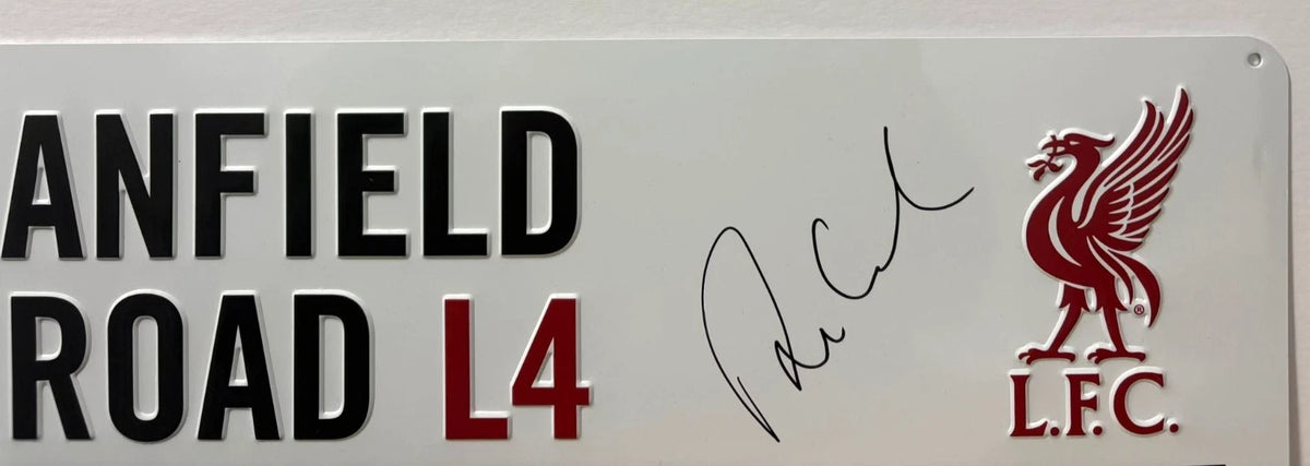 Robbie Fowler Signed Liverpool FC Anfield Road L4 Football Street Sign + Cert