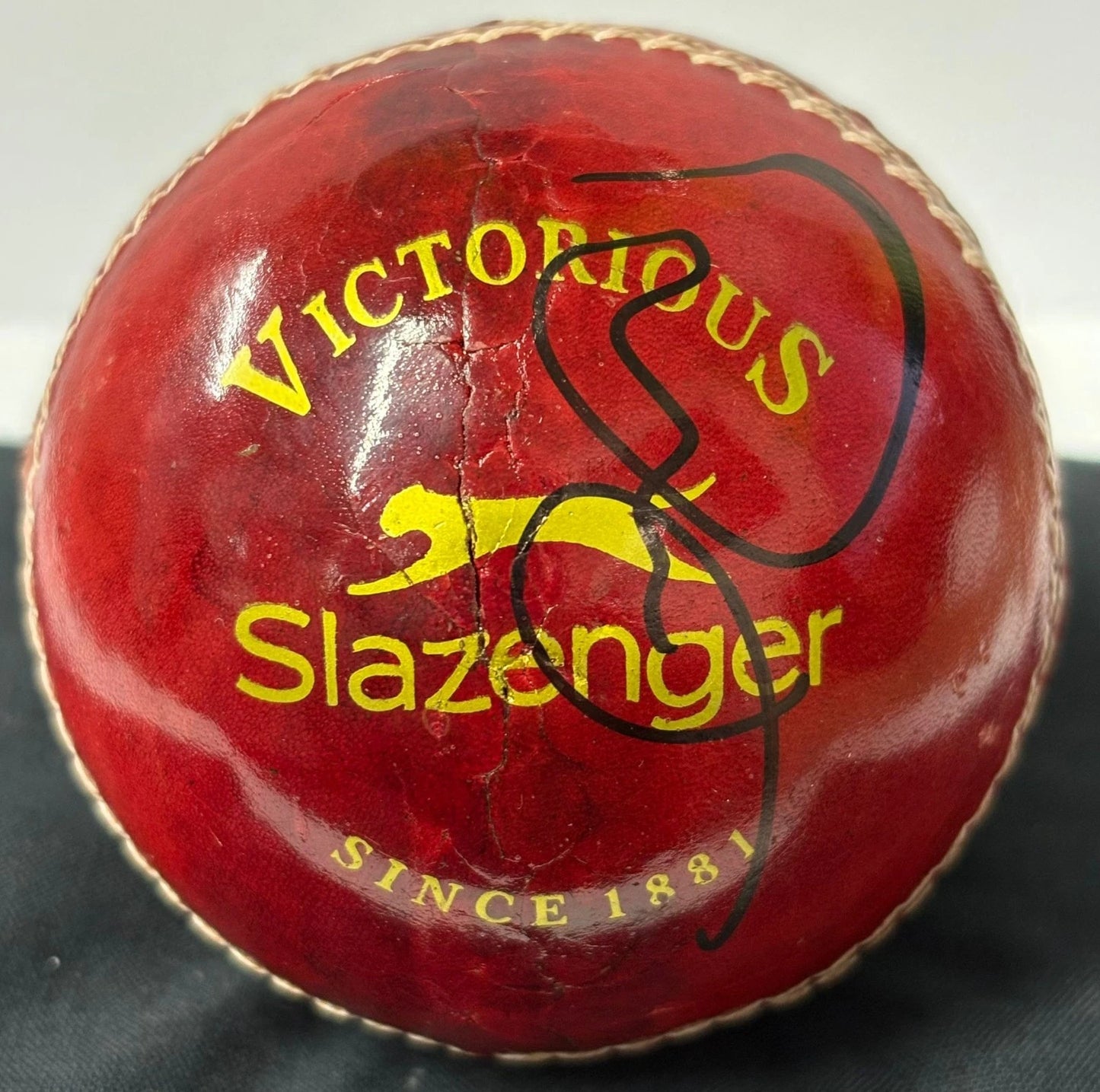 Steve Harmison Former England Fast Bowler Signed Red Cricket Ball + Dealer Cert